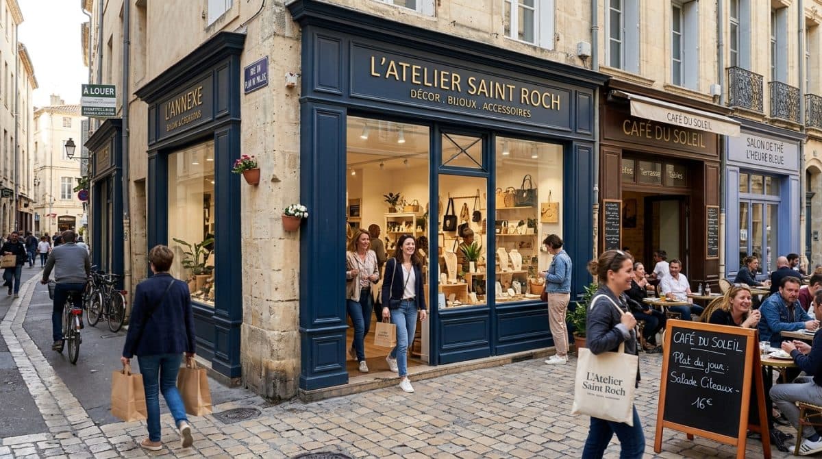 Illustration générée : A ceder droit au bail montpellier centre quartier eglise saint roch