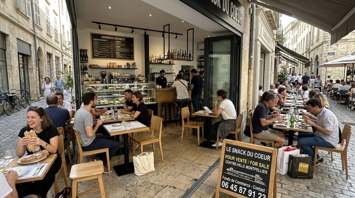 Illustration générée : A vendre sandwicherie haut de gamme montpellier centre