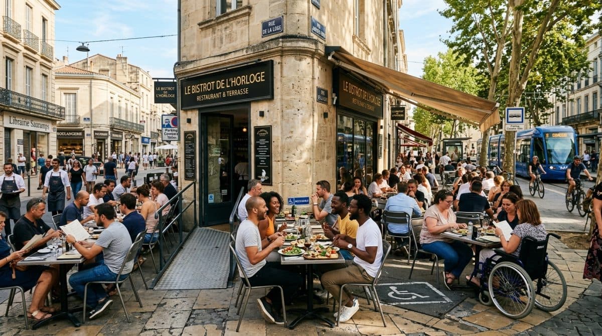 Illustration générée : Restaurant Montpellier Hyper Centre – Emplacement Premium avec Terrasse