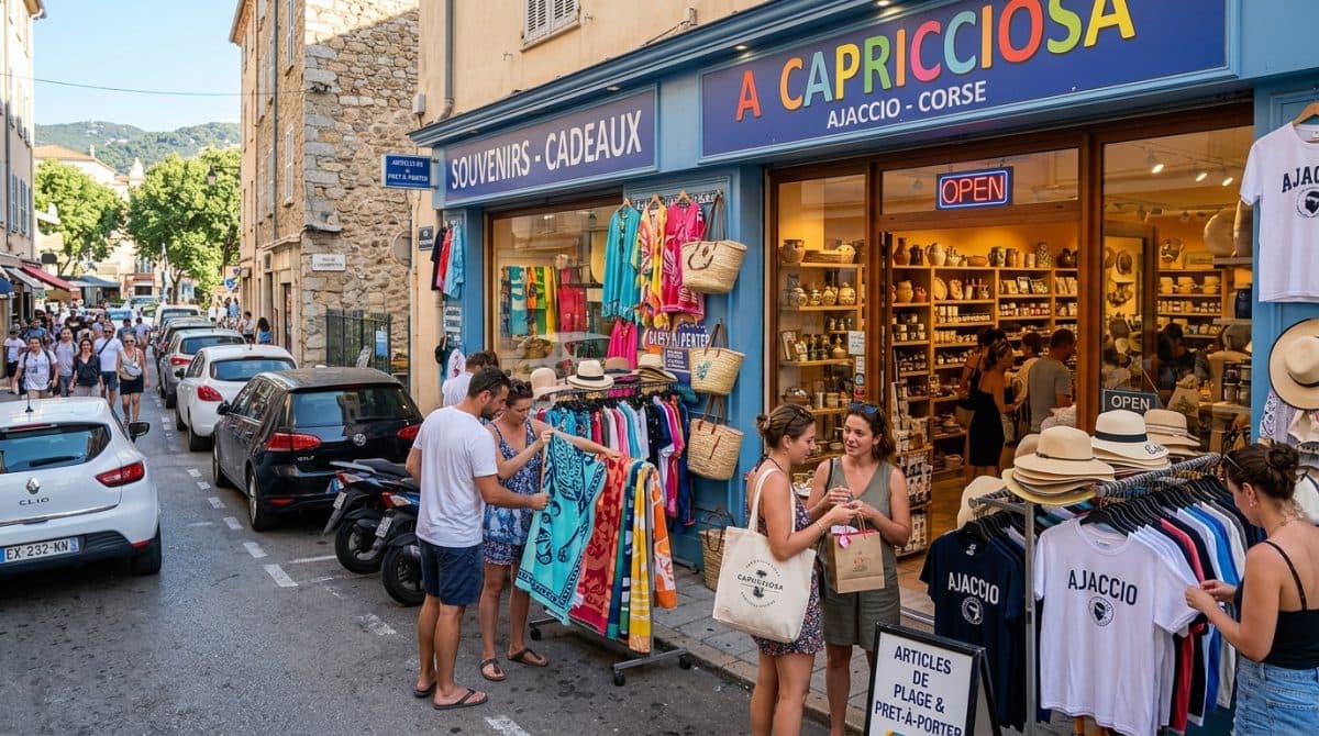 Illustration générée : A vendre commerce cadeaux souvenirs