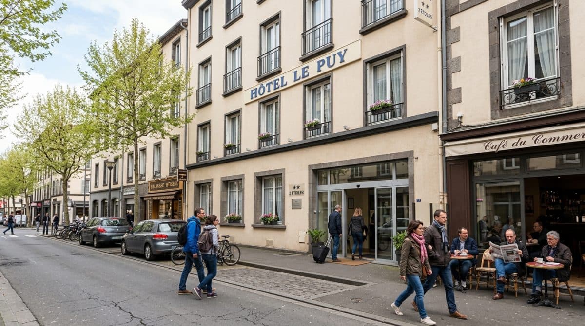 Illustration générée : A vendre hotel bureau 25 chambres a clermont-ferrand