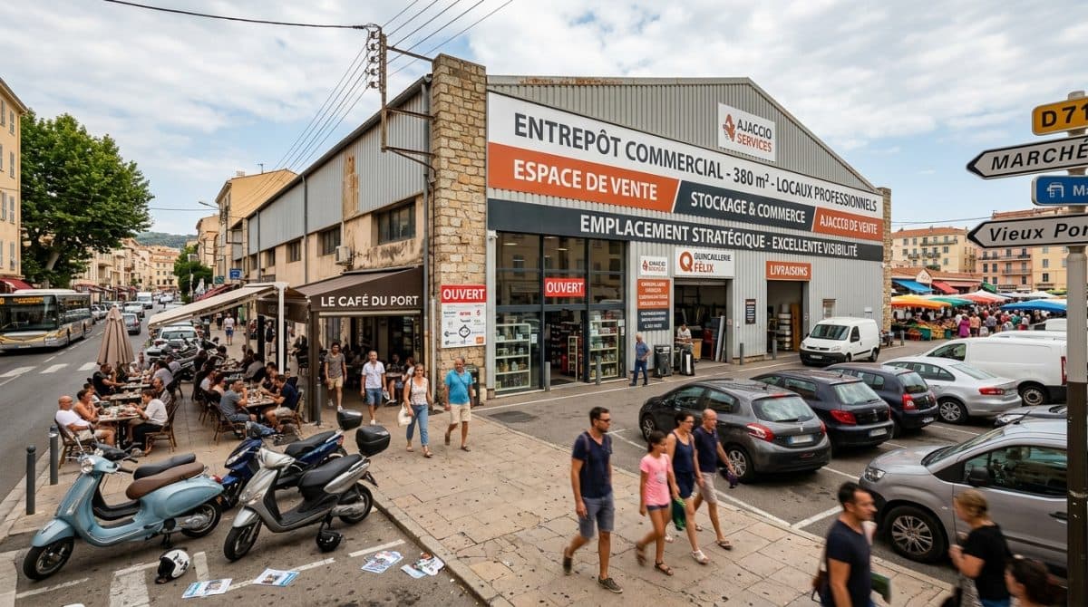 Illustration générée : A VENDRE BIEN IMMOBILIER LOCAUX D'ACTIVITÉS, ENTREPOTS à AJACCIO