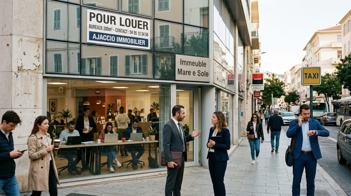 Illustration générée : A louer bureaux secteur laetitia ajaccio