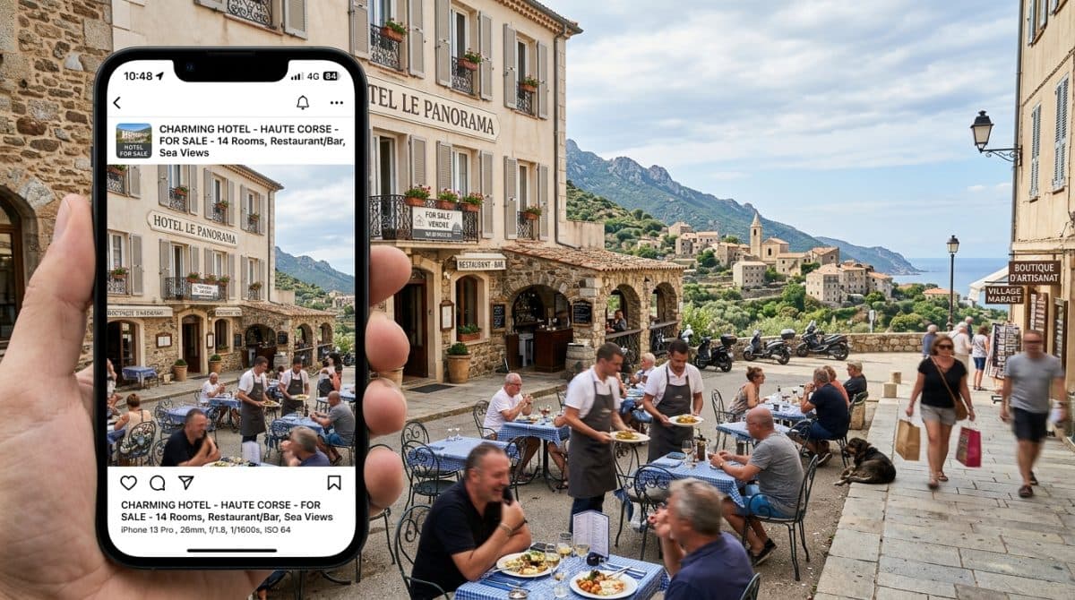 Illustration générée : A vendre fonds de commerce hotel Haute Corse