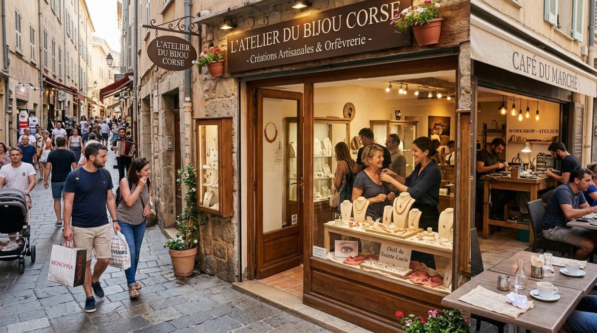 Illustration générée : A vendre fonds de commerce bijouterie ajaccio