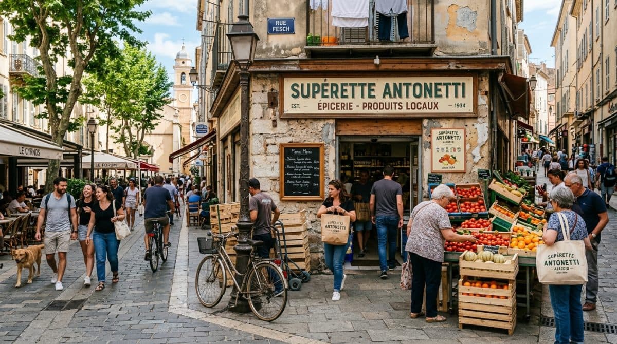 Illustration générée : A vendre fonds de commerce alimentaire ajaccio