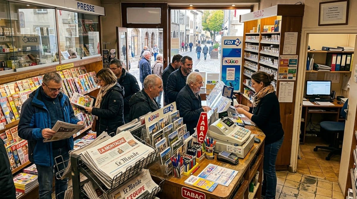 Illustration générée : Tabac presse FDJ a vendre a 15 min de cournon