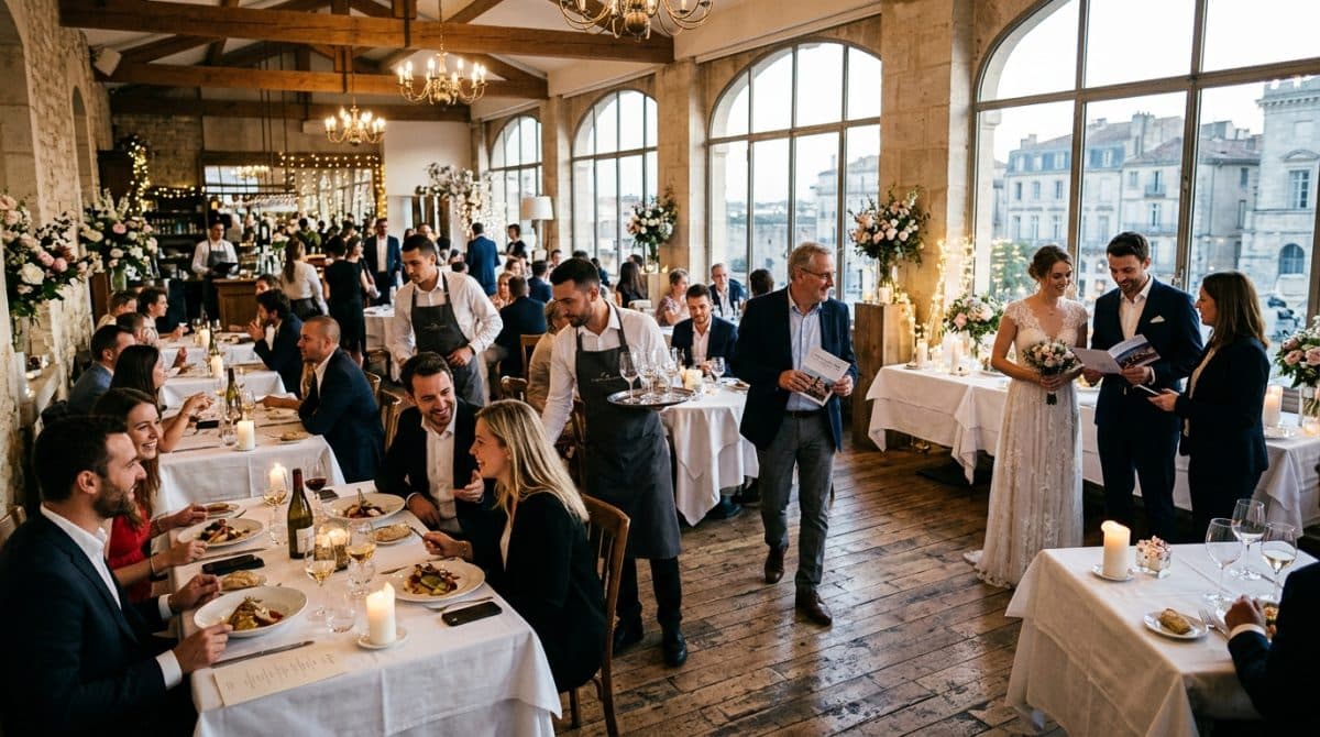 Illustration générée : Restaurant événementiel Haute gamme