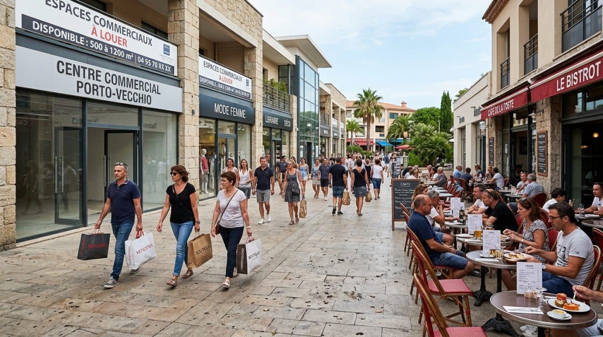 Illustration générée : Location boutiques - locaux commerciaux porto vecchio