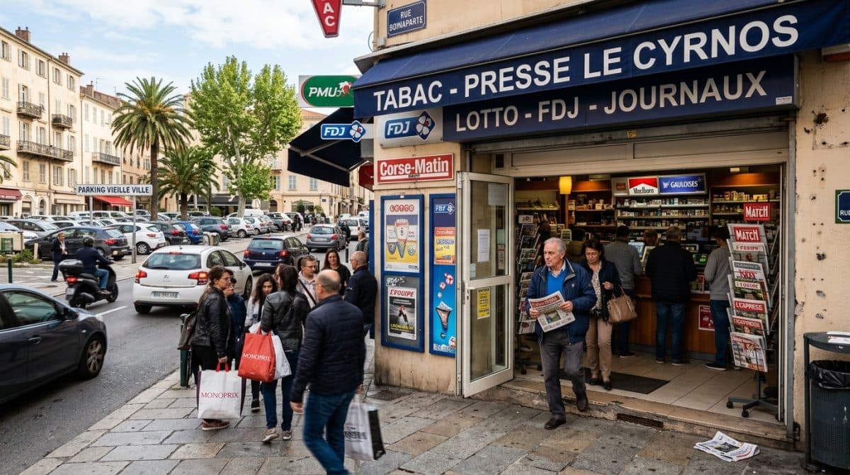 Illustration générée : A vendre bureau de tabac presse ajaccio