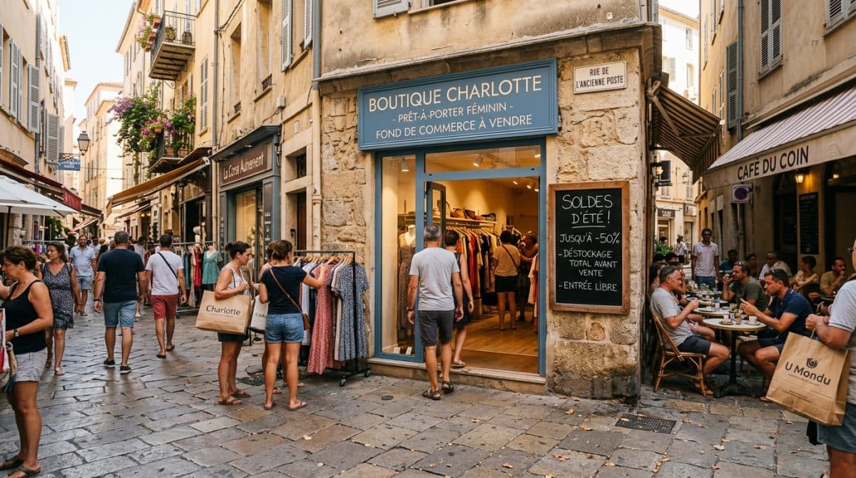 Illustration générée : A vendre boutqie pret a porter ajaccio hypercentre ville