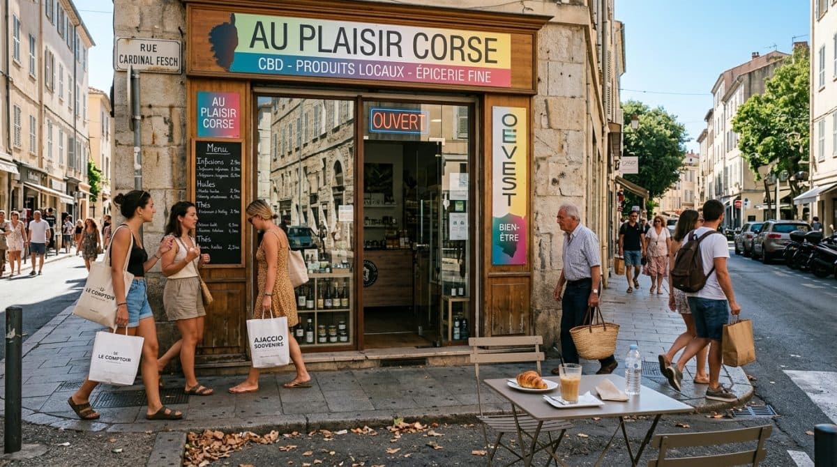 Illustration générée : A vendre boutiques CBD sur 2 secteurs grand ajaccio