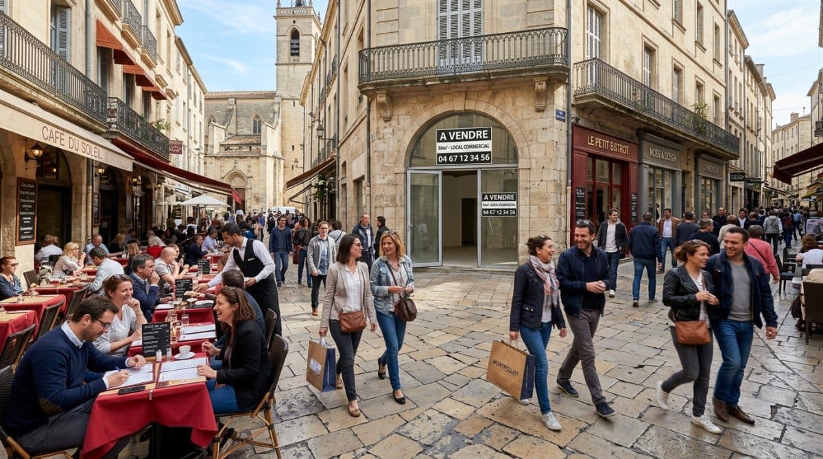Illustration générée : Murs commerciaux libres Montpellier hyper-centre Emplacement N°1
