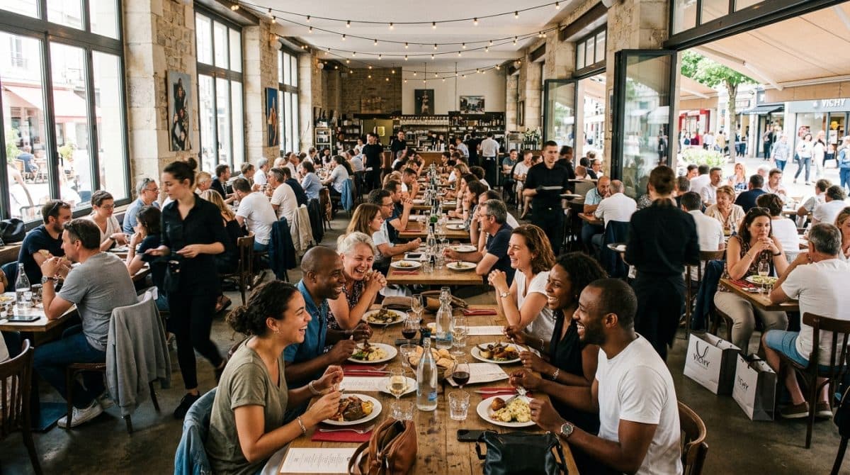 Illustration générée : A vendre un restaurant de 500m² secteur vichy