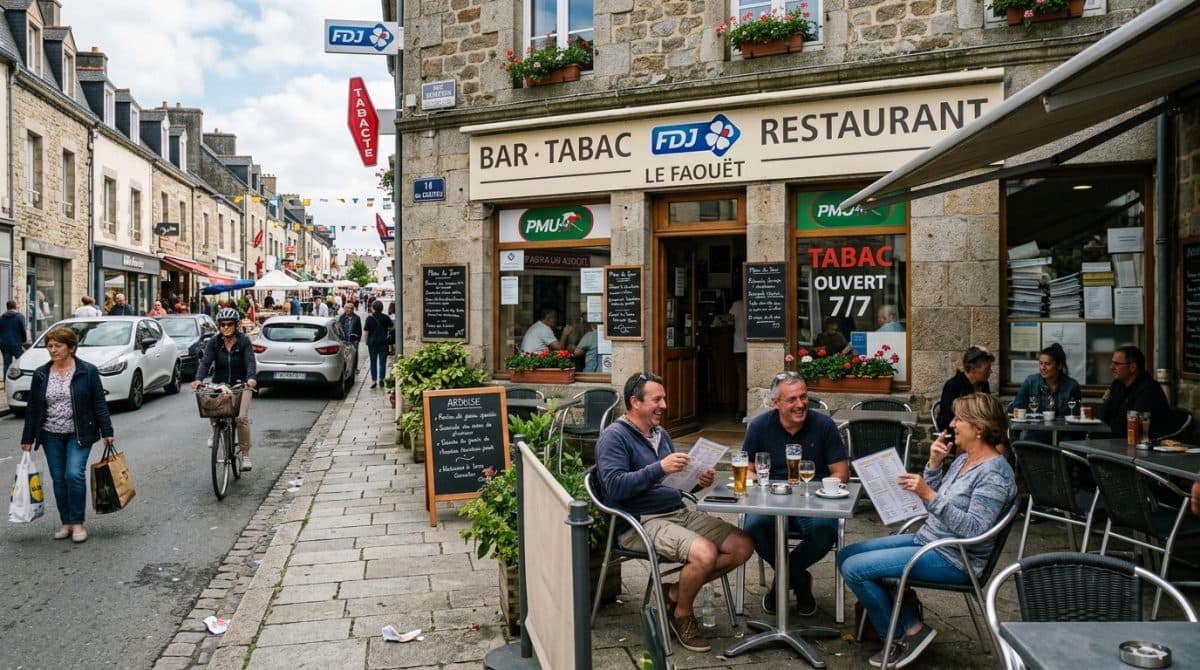 Illustration générée : Bar tabac FDJ restaurant Morbihan