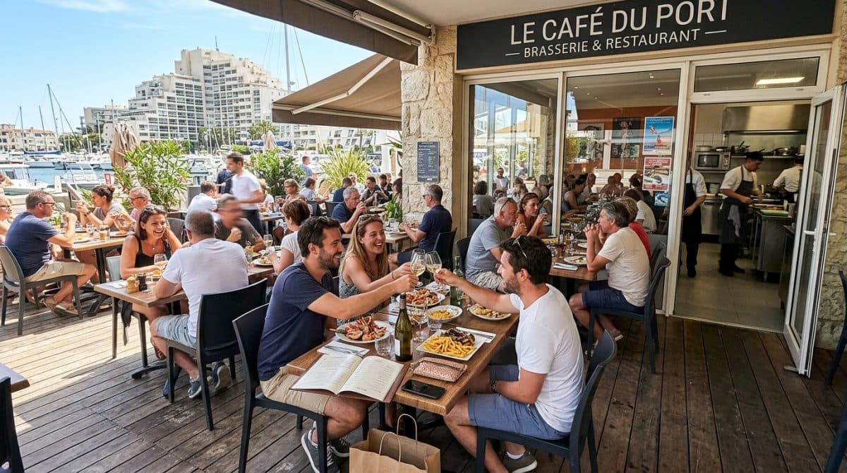 Illustration générée : À Vendre : Fonds de Commerce Brasserie – LA GRANDE-MOTTE