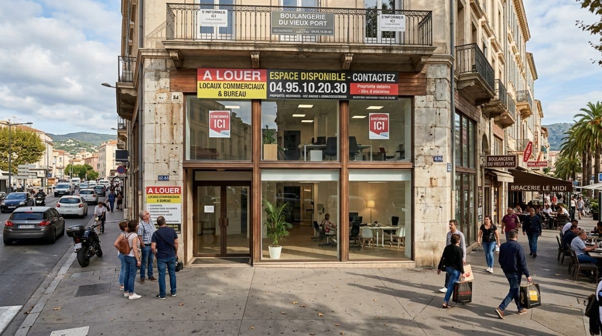 Illustration générée : Location bureaux/locaux agences secteur laetitia
