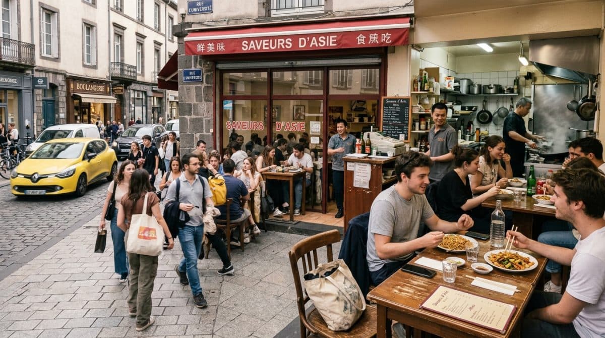 Illustration générée : Restaurant à Clermont-Ferrand