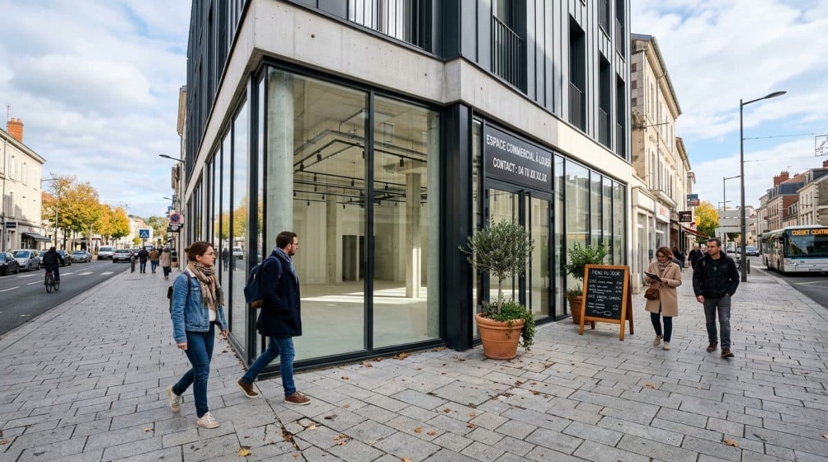 Illustration générée : Recherche de locataire pour locaux commerciaux neufs