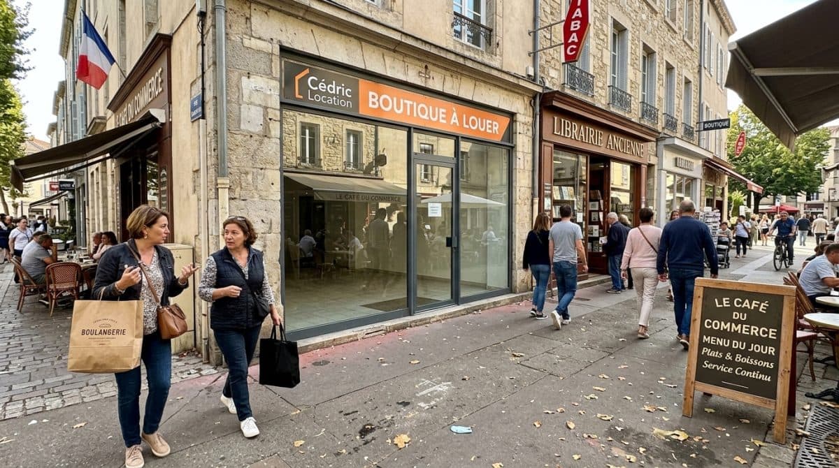 Illustration générée : Recherche de locataire pour locaux commerciaux à Cusset