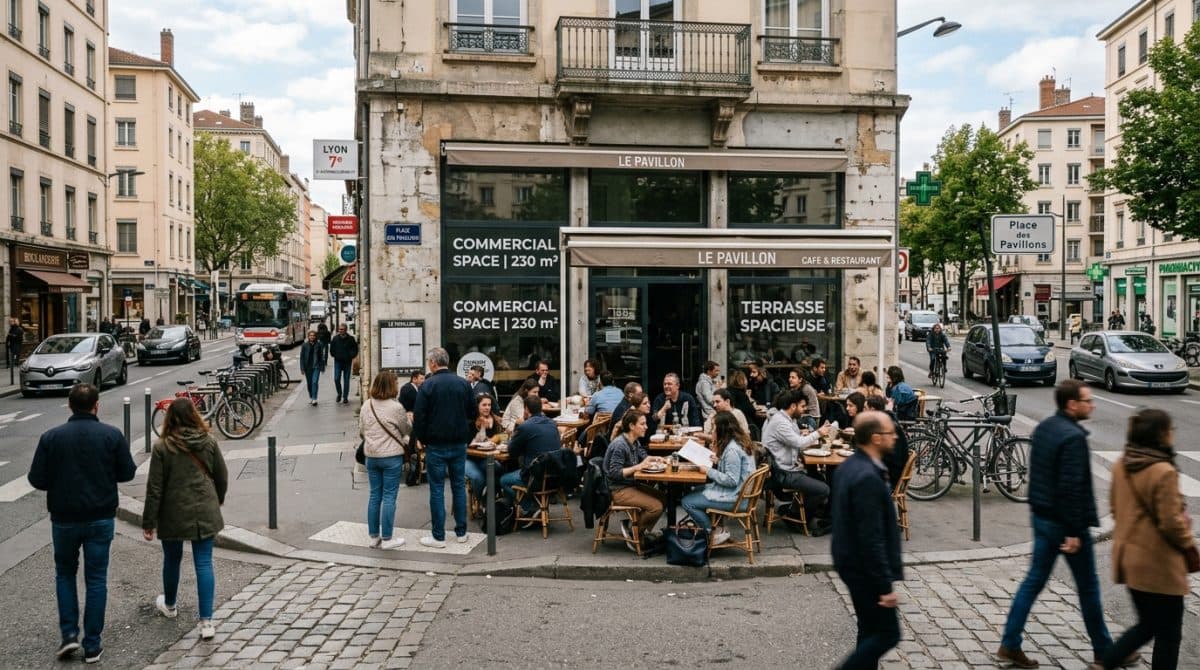 Illustration générée : Local commercial 230 m² + terrasse à Louer Lyon 7