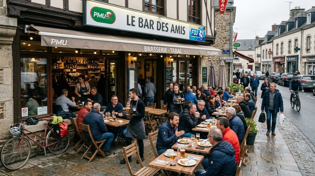 Illustration générée : Bar brasserie PMU FDJ Morbihan