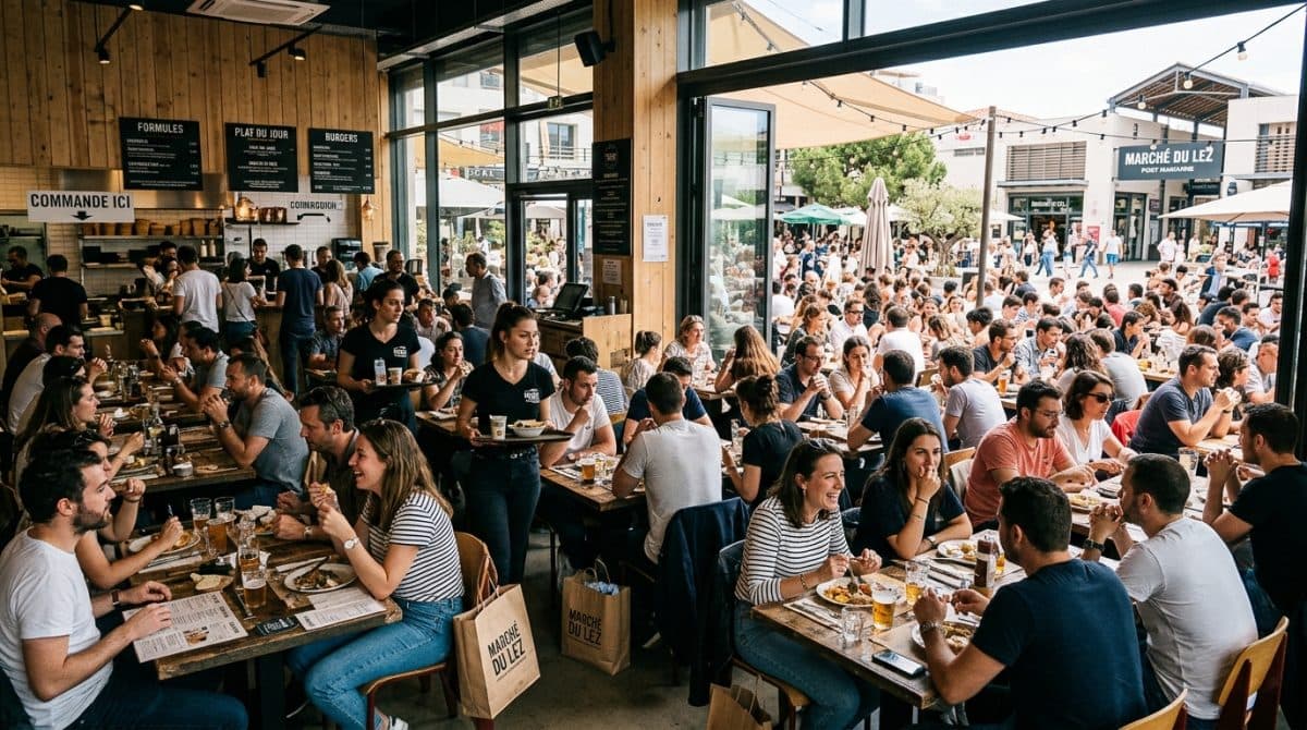 Illustration générée : 🍽️ À CÉDER Fonds de commerce restauration rapide – Emplacement stratégique