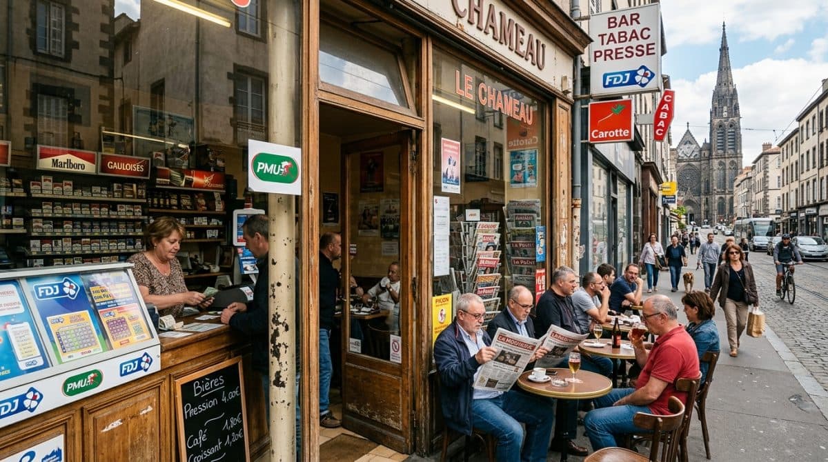 Illustration générée : A vendre bar tabac presse loto FDJ 15 mn centre ville clermont-ferrand