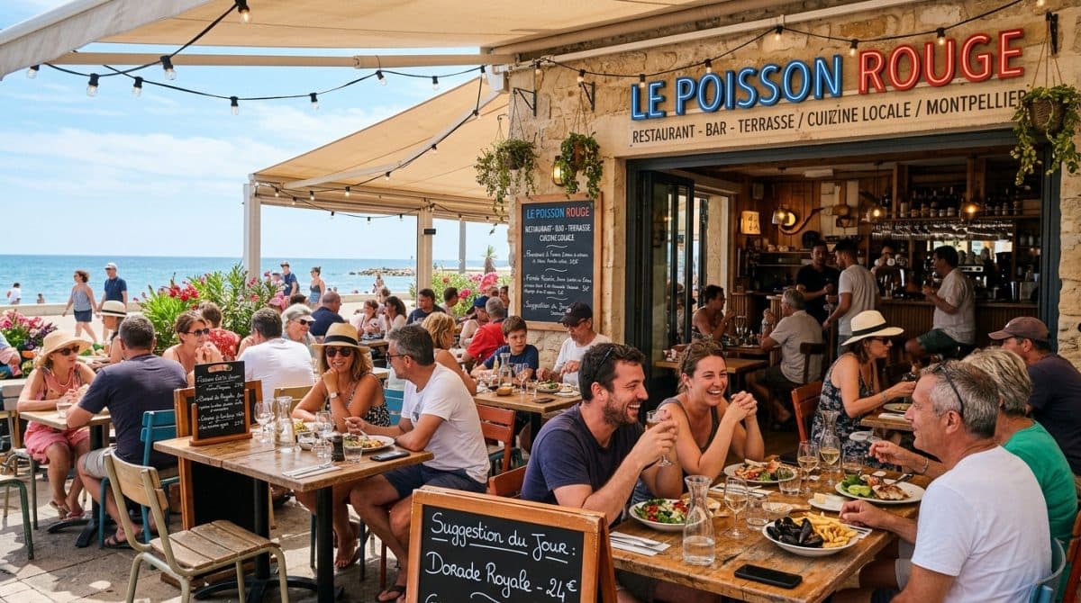 Illustration générée : 🌴 À VENDRE – Restaurant de charme sur le littoral montpelliérain 🌊