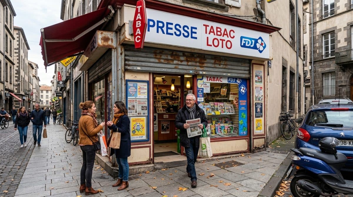 Illustration générée : TABAC PRESSE LOTO FDJ à 10 min du centre de Clermont-Ferrand