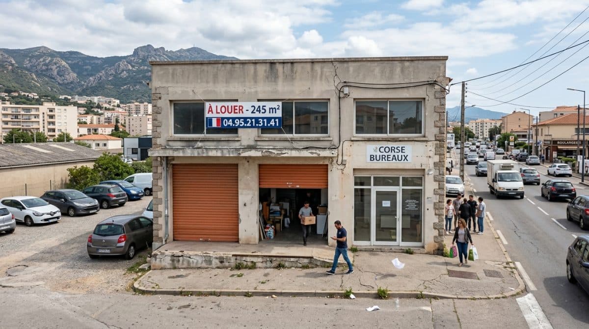 Illustration générée : A louer depot bureaux rocade