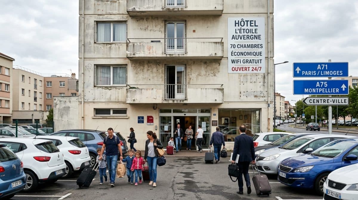 Illustration générée : A vendre Hotel bureau Economique 70 chambres sur Clermont-Ferrand
