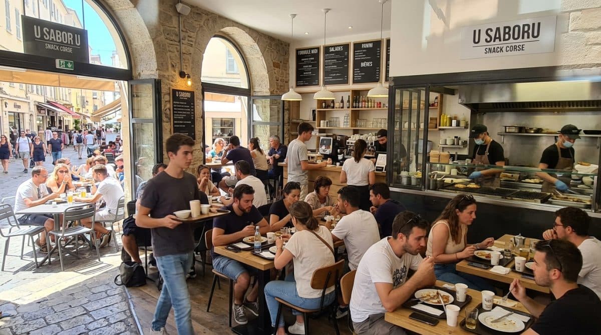 Illustration générée : A vendre fonds de commerce restauration rapide