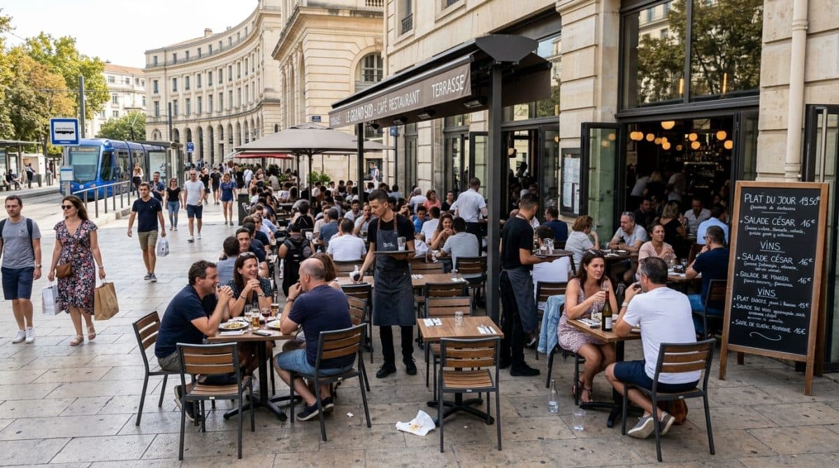 Illustration générée : Restaurant - Montpellier Antigone Comédie - emplacement Premium