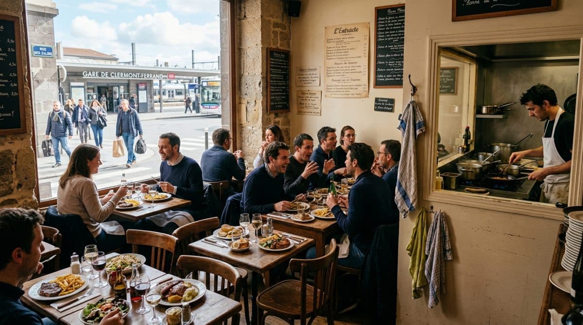 Illustration générée : Restaurant proche de la gare