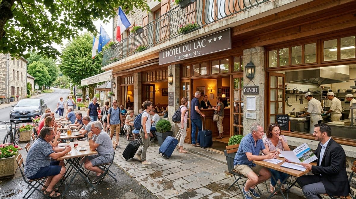 Illustration générée : A vendre un ensemble immobilier comprenant des murs commerciaux d'un hôtel bureau
