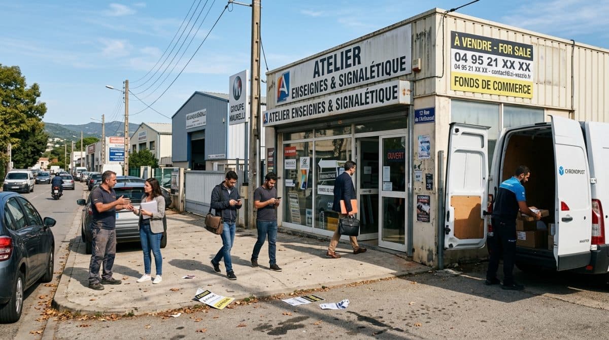 Illustration générée : A vendre entreprise services ZI vazzio