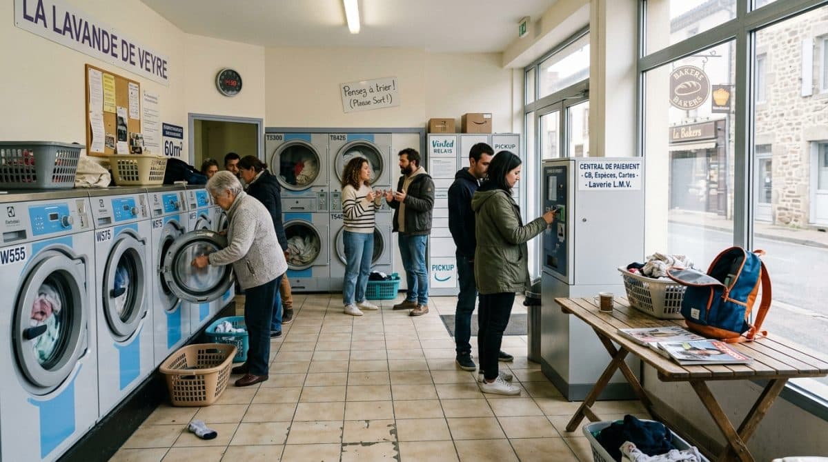 Illustration générée : A vendre laverie automatique