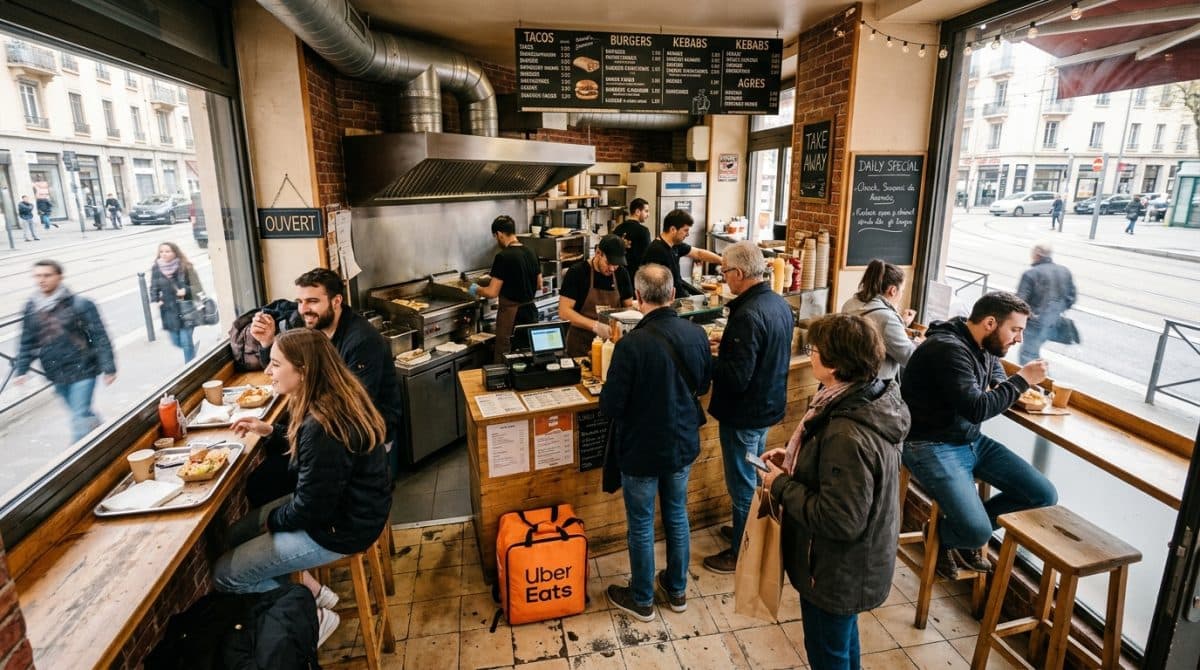 Illustration générée : Restauration Rapide Snack Villeurbanne