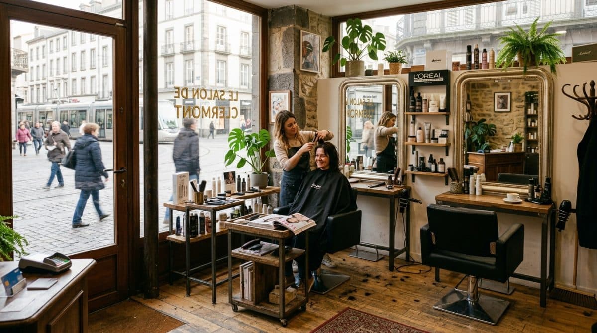 Illustration générée : A vendre un salon de coiffure sur le Plateau à Clermont-Ferrand