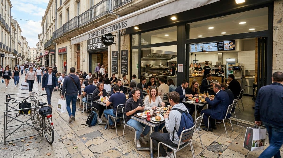Illustration générée : A vendre restauration rapide montpellier-centre