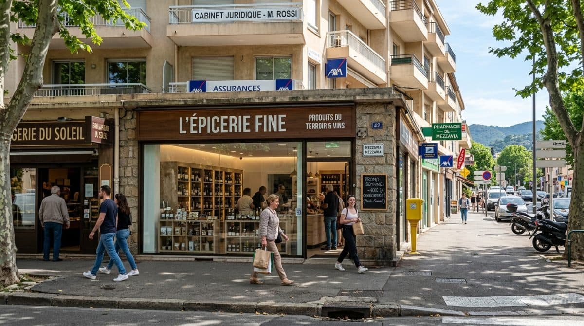 Illustration générée : A vendre local commercial ajaccio mezzavia