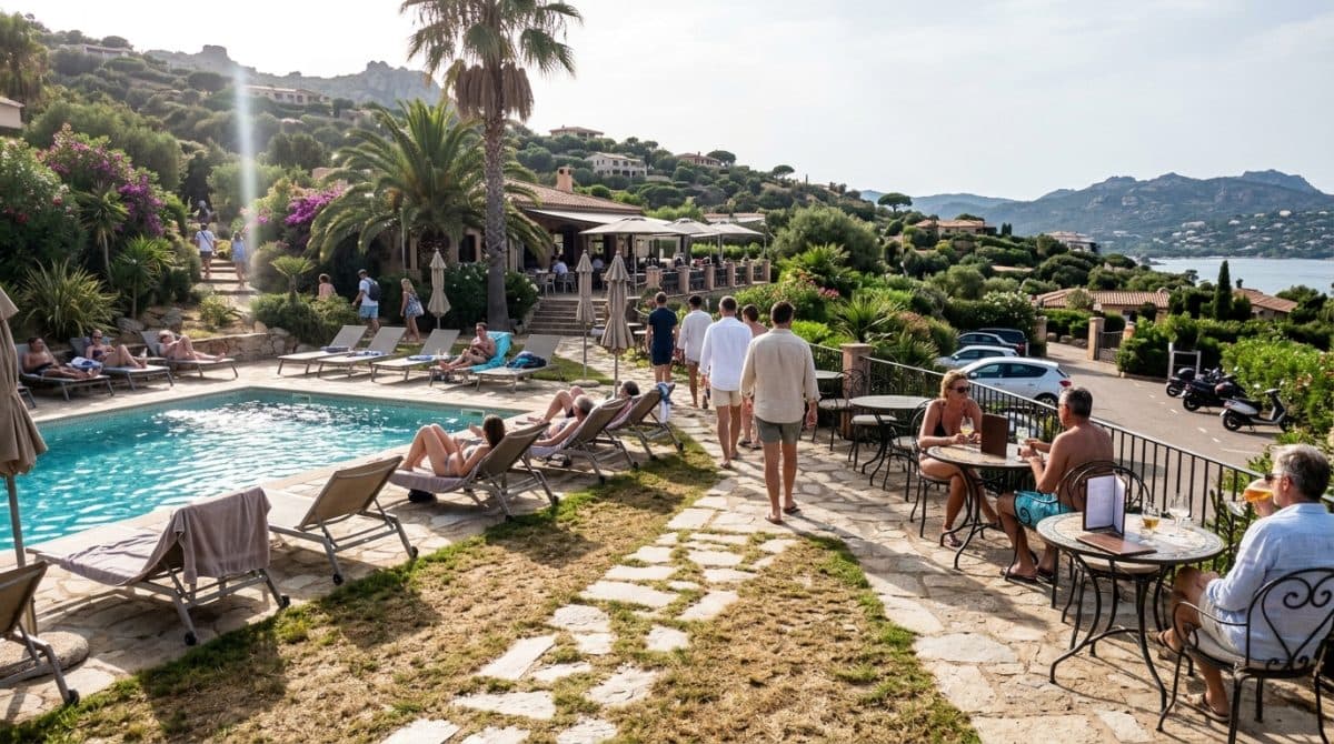 Illustration générée : Hotel a vendre porto vecchio