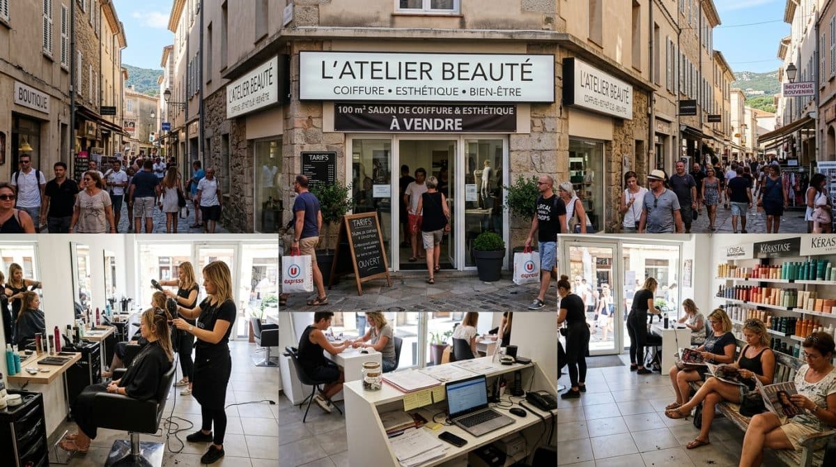 Illustration générée : A vendre salon coiffure esthetique porto vecchio