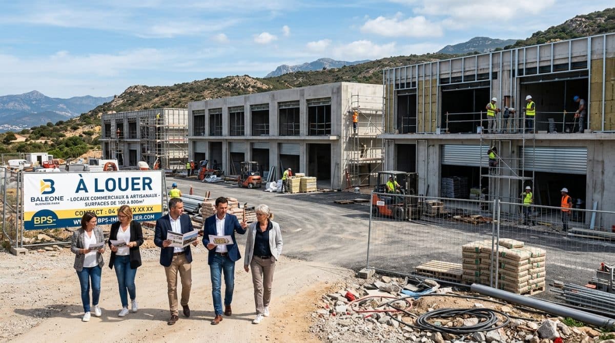 Illustration générée : A louer locaux commerciaux neufs ajaccio baleone