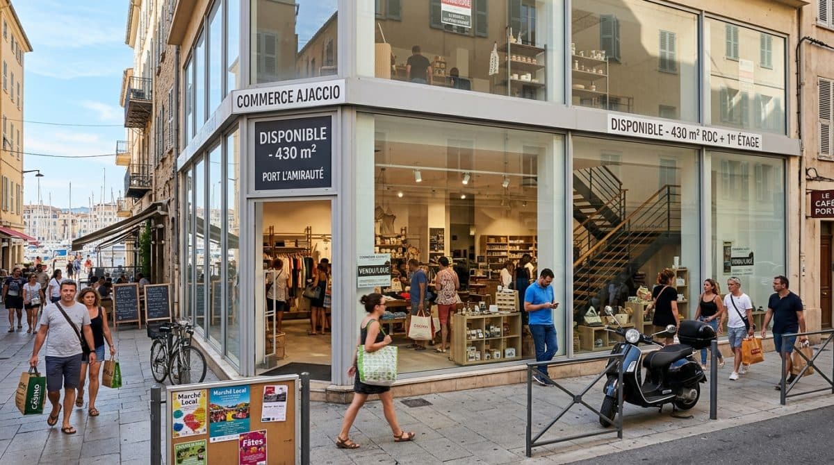 Illustration générée : A vendre murs commerciaux centre ville ajaccio