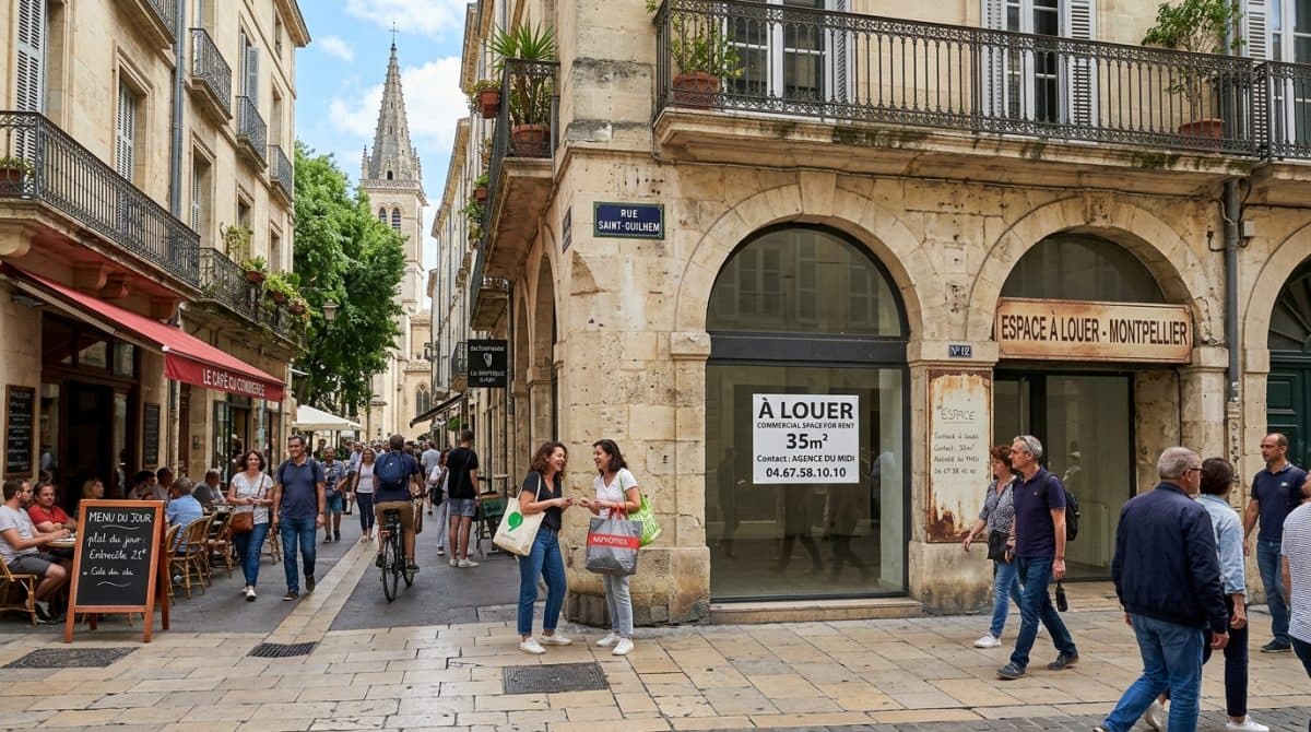 Illustration générée : Local à louer centre-historique Montpellier