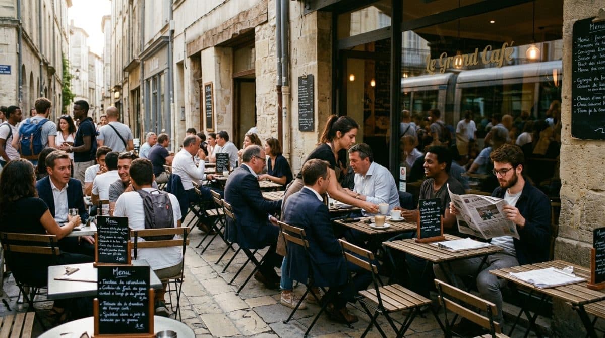 Illustration générée : ☕🍸 fonds de commerce bar coffee shop en exclusivité emplacement top N°1