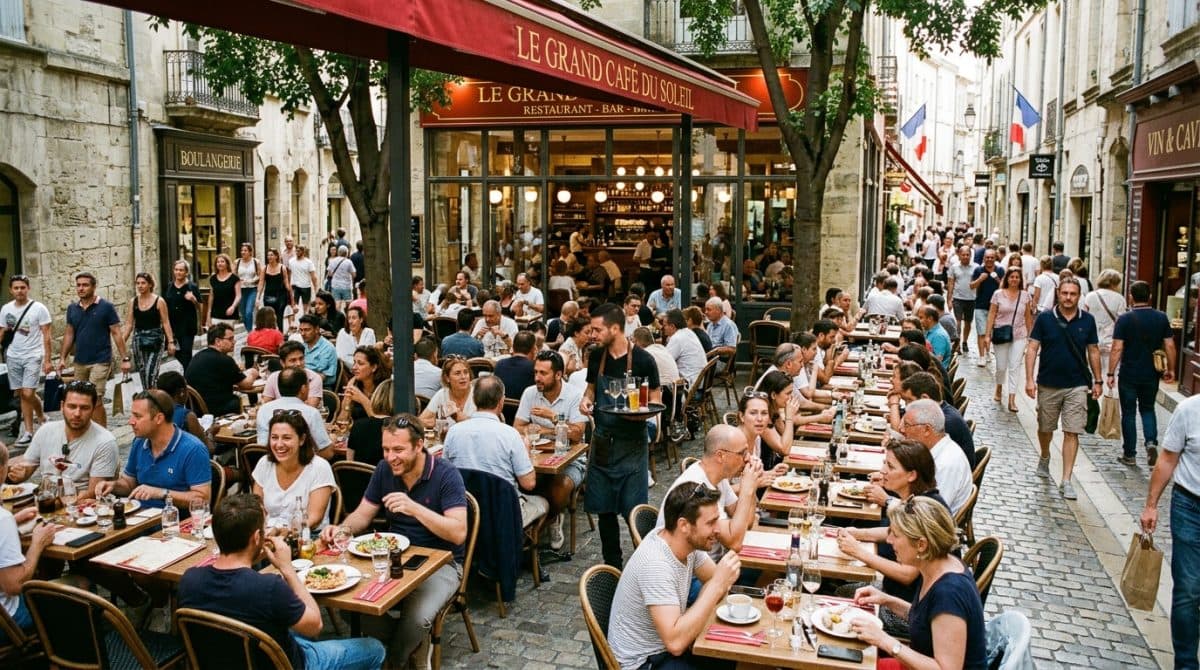 Illustration générée : A vendre restaurant licence 4 montpellier centre ville ecusson