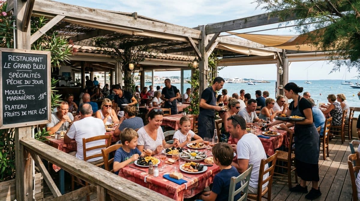 Illustration générée : Sur le littoral de Montpellier à vendre restaurant face mer